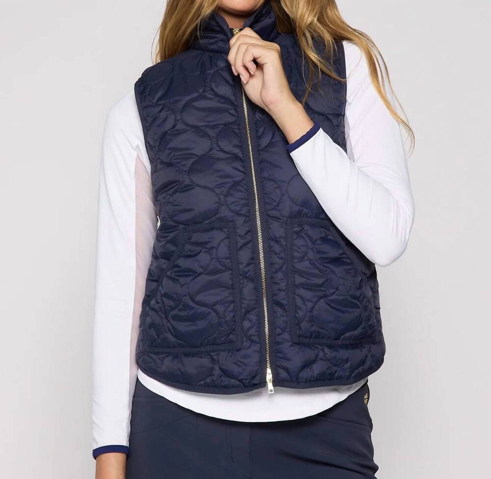 NEW G LIFESTYLE padded vest in true navy